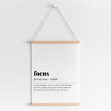 Focus Definition Print Instant Download