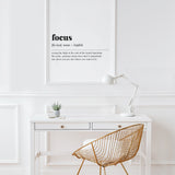 Focus Definition Print Instant Download