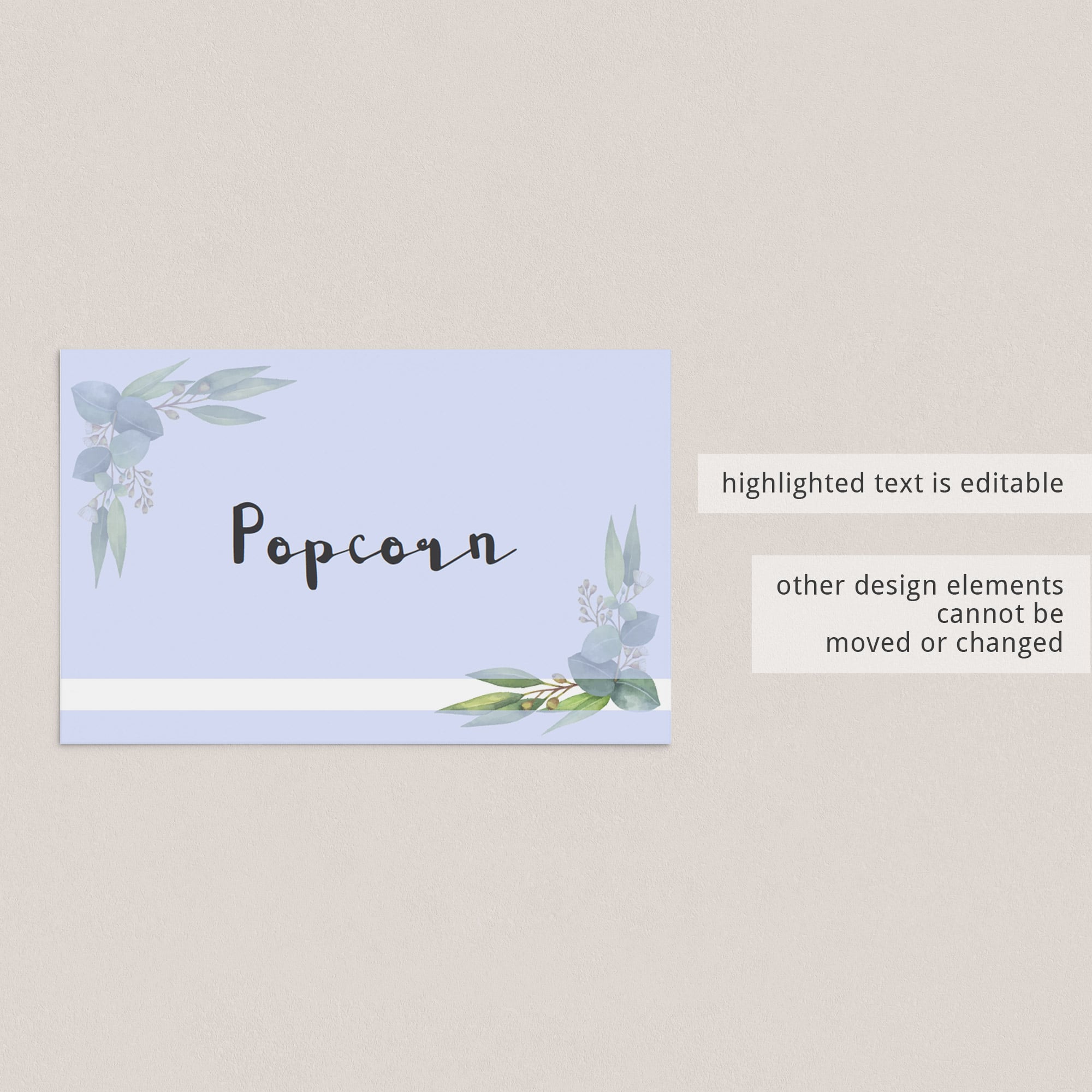 Instant download food cards template by LittleSizzle