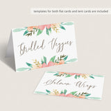 Bohemian party food labels printable by LittleSizzle
