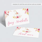 Floral fall food tent template by LittleSizzle