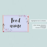 Editable food labels for girl baby shower party by LittleSizzle