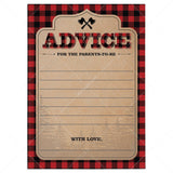 Kraft paper baby shower advice cards for the parents-to-be