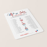 Patriotic Game Name The State Printable