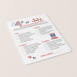 8 Fun Fourth of July Games Printable & Fillable