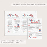Fun Fourth of July BBQ Game Printable