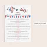 American Trivia Game for Fourth of July Party Printable & Virtual