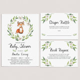 Forest animals baby shower invitation set by LittleSizzle