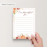 Floral Thanksgiving Dinner Party Trivia Games Printable