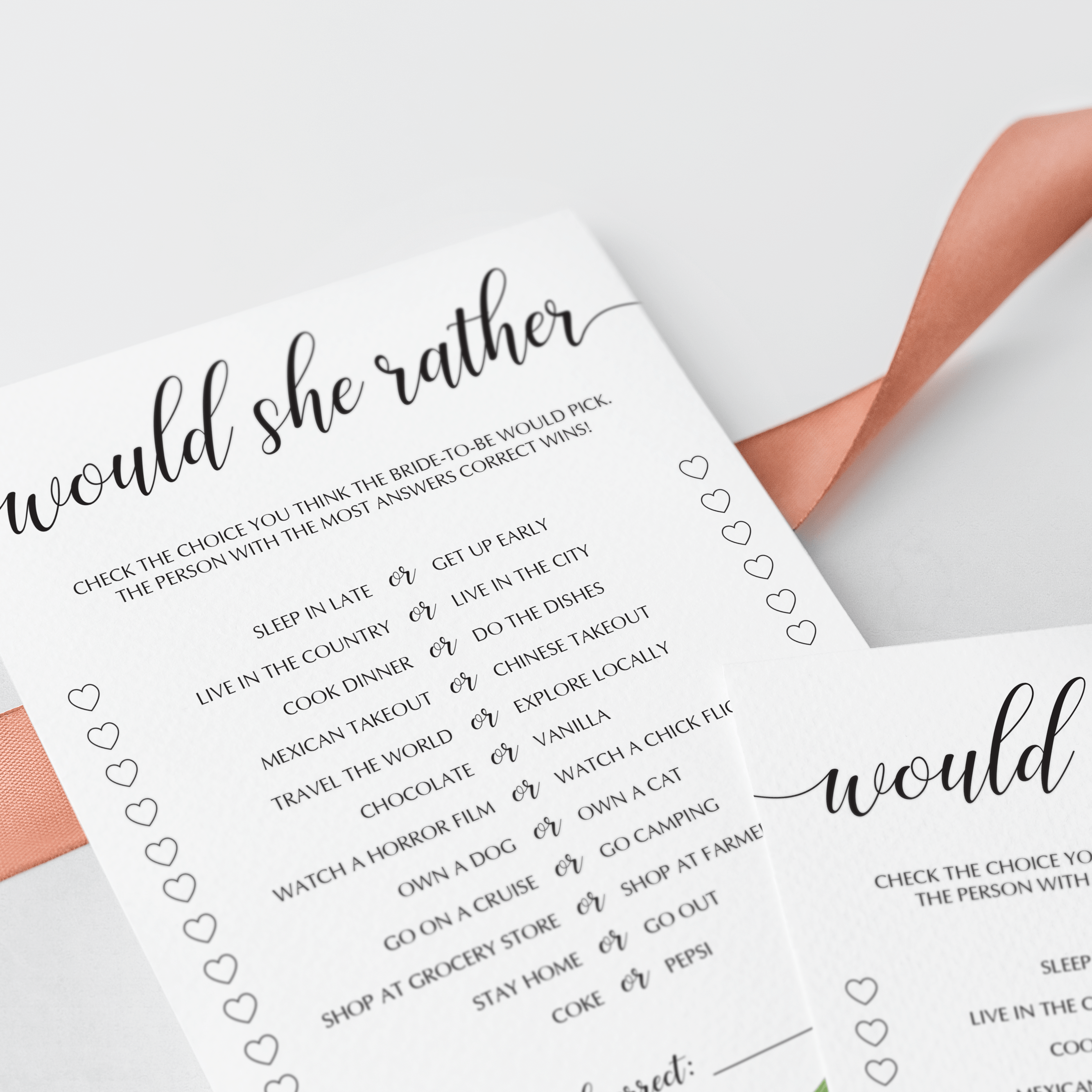 botanical bridal party games instant download