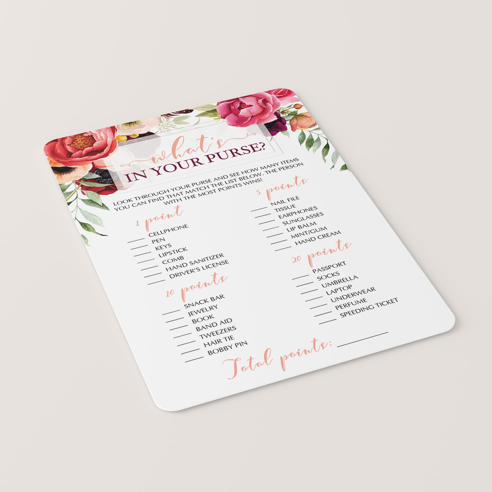 funny bridal shower game cards