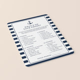 What's On Your Phone Birthday Party Game Nautical Theme