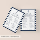 What's On Your Phone Birthday Party Game Nautical Theme