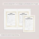Baby birth predictions printable game by LittleSizzle