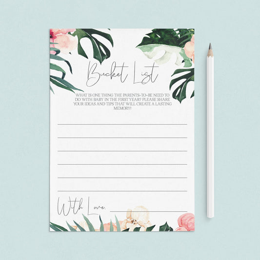 Baby Shower Keepsake Printable Bucket List Cards by LittleSizzle
