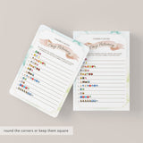 Printable pictionary game for baby party by LittleSizzle