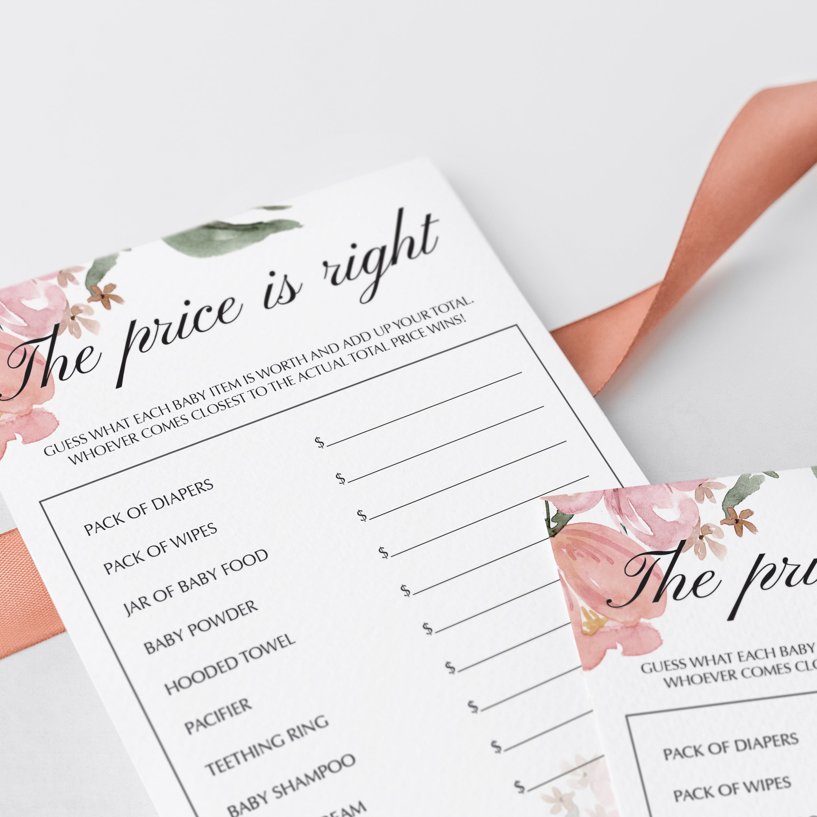 Whimsical flowers baby shower games by LittleSizzle