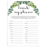 Botanical Birthday Party Game For Women Printable by LittleSizzle