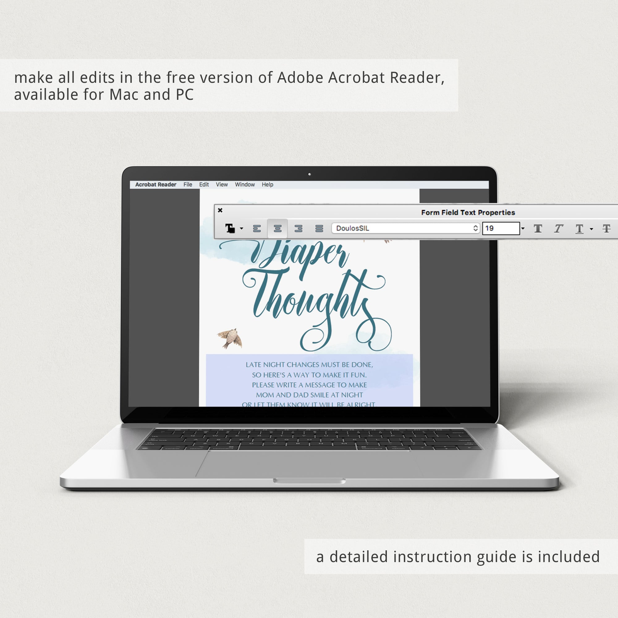 Instant download blue cloud baby shower game printable by LittleSizzle