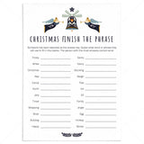 Printable Christmas Game for Groups Finish The Phrase by LittleSizzle