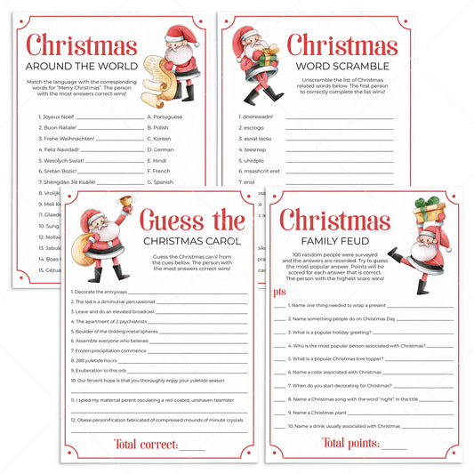 Family Christmas Party Games Printable by LittleSizzle