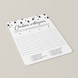 Xmas Scattergories Game Printable