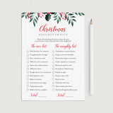 Naughty or Nice Christmas Game for Adults Printable by LittleSizzle