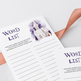 Halloween Haunted House Word Game Printable