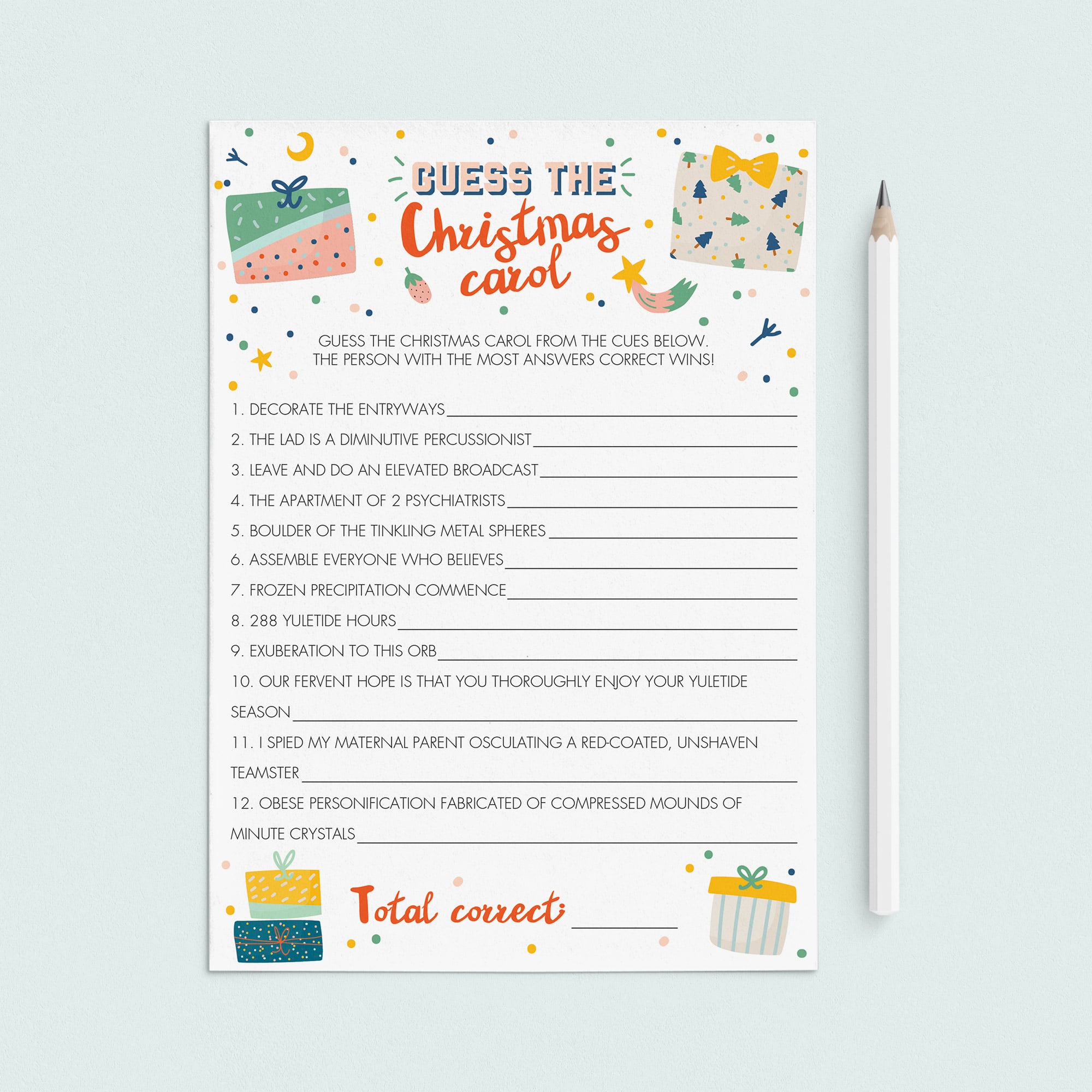 Funny Christmas Songs Trivia Game Download by LittleSizzle