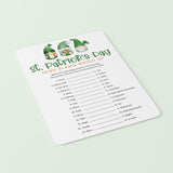 Fun St Patrick's Day Game Irish Slang Words Match Up with Answers