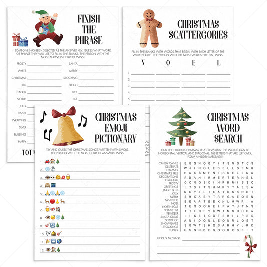 Christmas Games For Families Printable by LittleSizzle