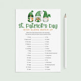 Fun St Patrick's Day Game Irish Slang Words Match Up with Answers by LittleSizzle