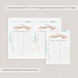 Printable funny baby shower games animals by LittleSizzle