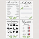 Baby Shower Games Package Printable Greenery Themed by LittleSizzle