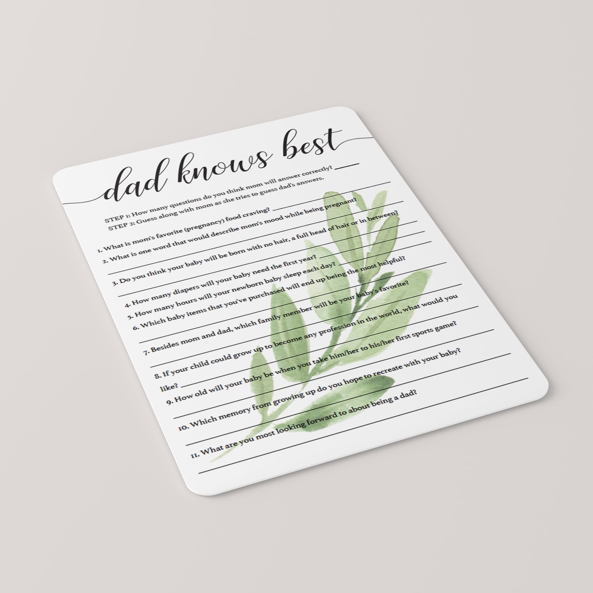Coed baby shower games template instant download by LittleSizzle