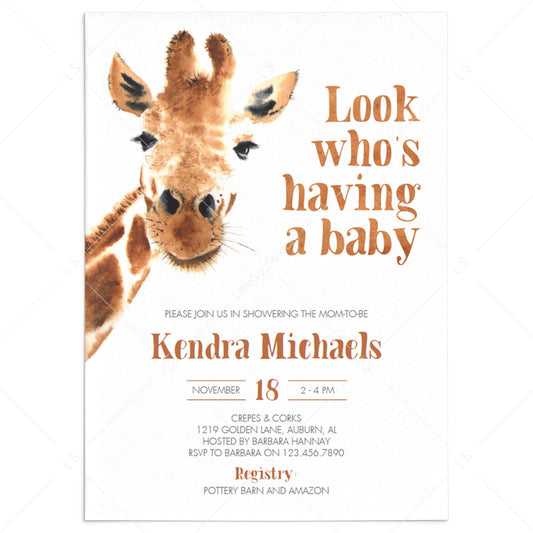 Funny baby shower invitation by LittleSizzle