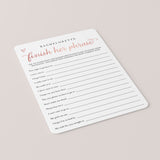 Bachelorette Icebreaker Conversation Starter Game Printable