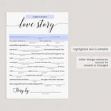 Calligraphy Bridal Shower Games Package Instant Download