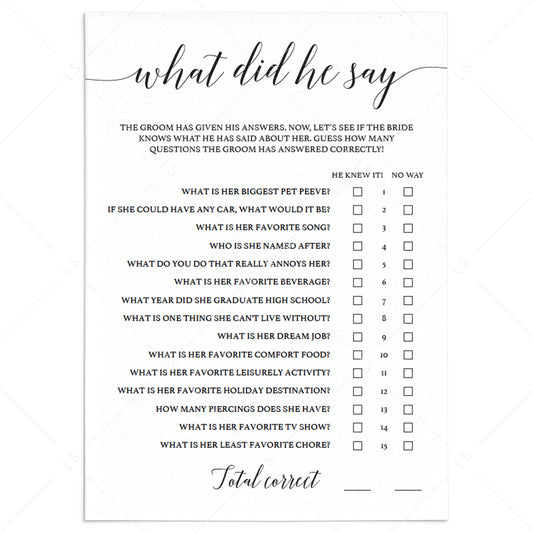 Editable bridal shower games by LittleSizzle