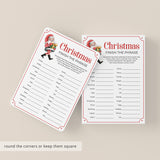Printable Finish The Phrase Christmas Game