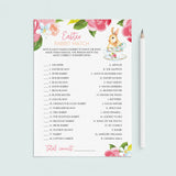 Funny Easter Game for Adults Rabbit Match by LittleSizzle