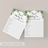 Who's Most Likely To Girls Night Game Printable