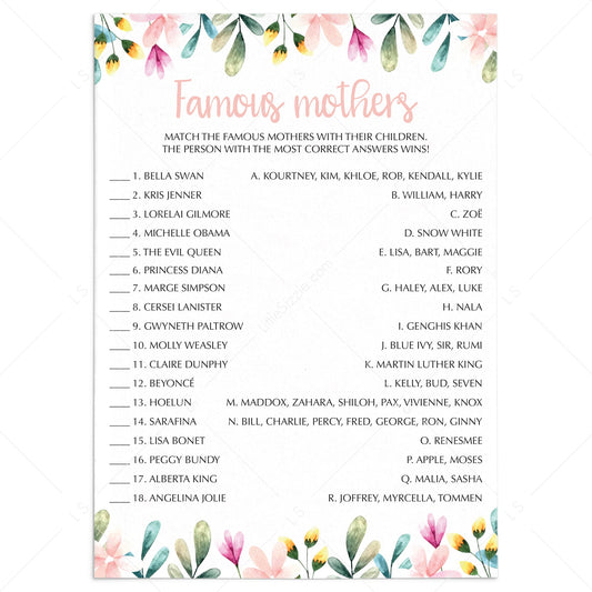 Celebrity Moms Game Download Printable & Virtual by LittleSizzle