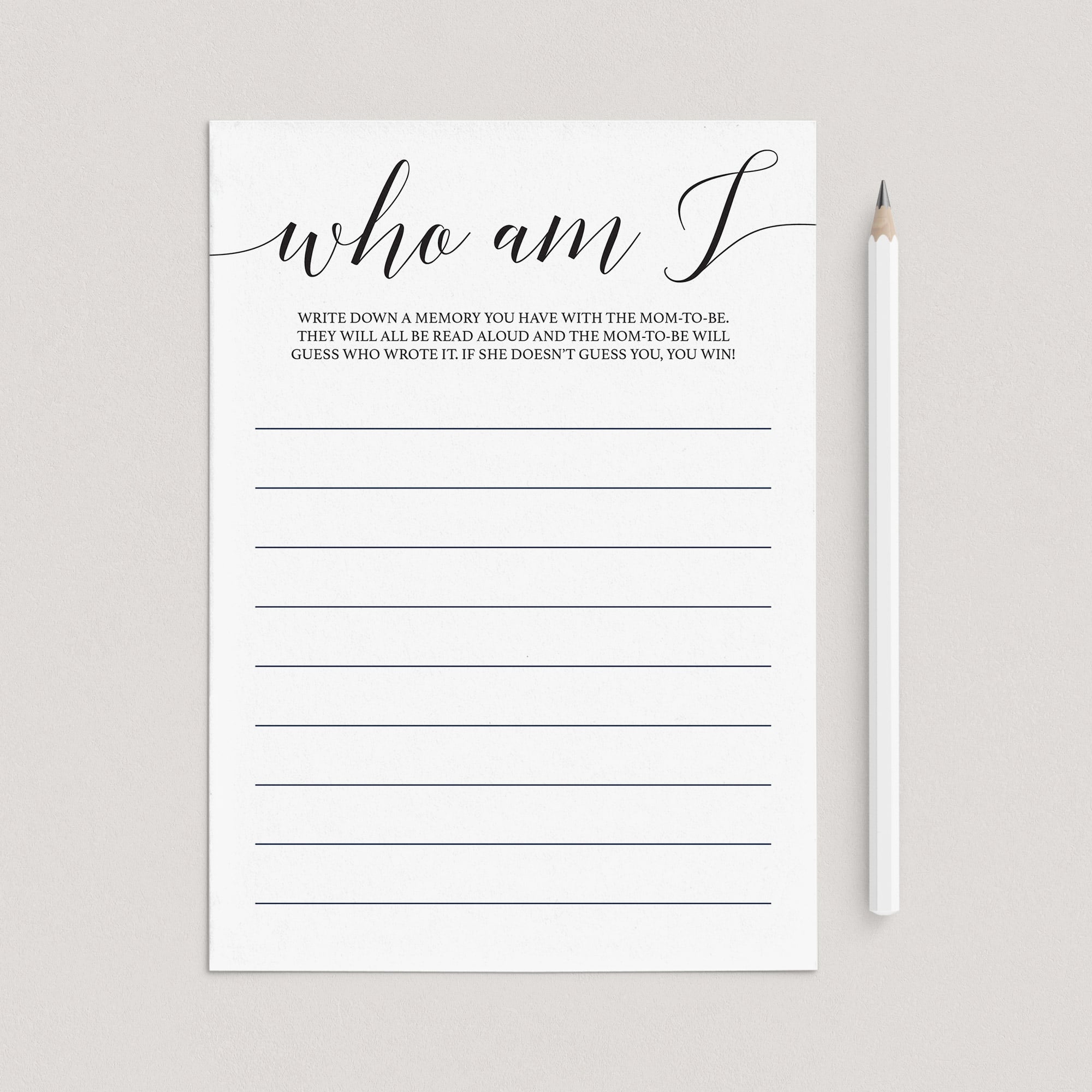 Memory baby shower game by LittleSizzle