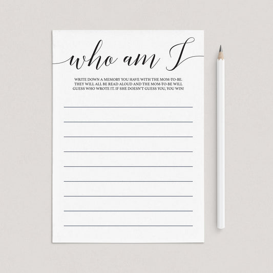 Memory baby shower game by LittleSizzle