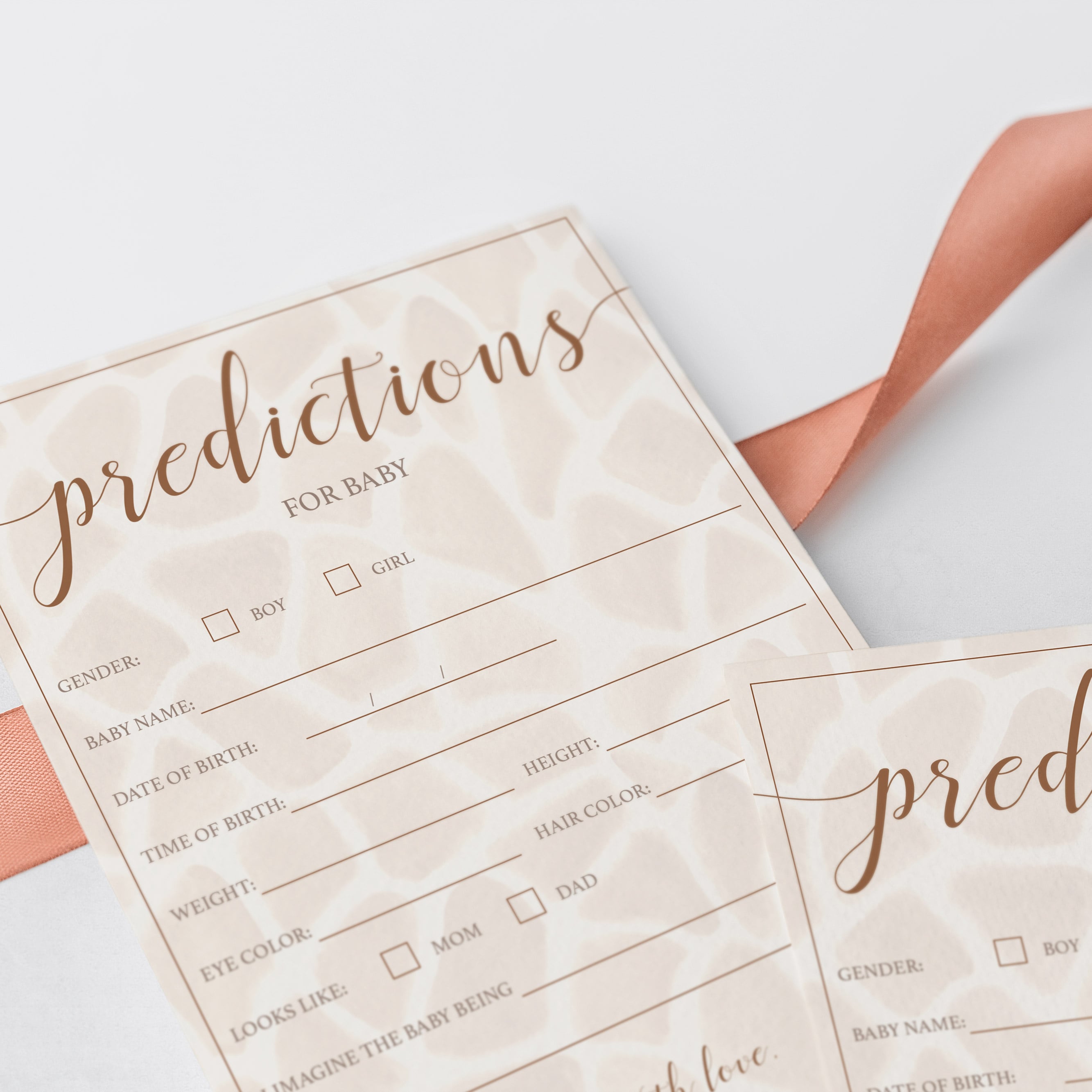 Jungle baby shower game cards printable by LittleSizzle