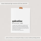 Galentine Definition Print Digital Download