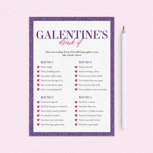 Galentines Drink If Game Printable by LittleSizzle