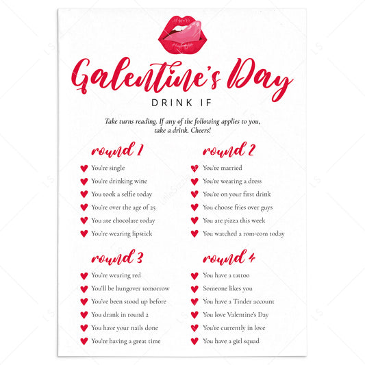 Galentine's Day Drinking Game for Adults by LittleSizzle