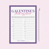 Galentine's Day Game Printable Finish That Phrase by LittleSizzle